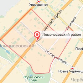 Карта ломоносовского района москвы